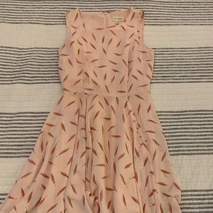 A line pink silk dress